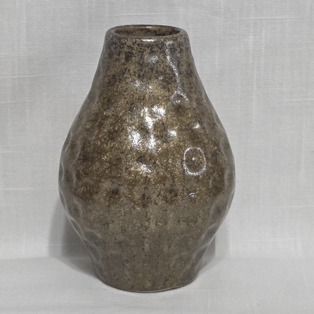 Vintage Brown Studio Pottery Bud Vase Handmade Ceramic
